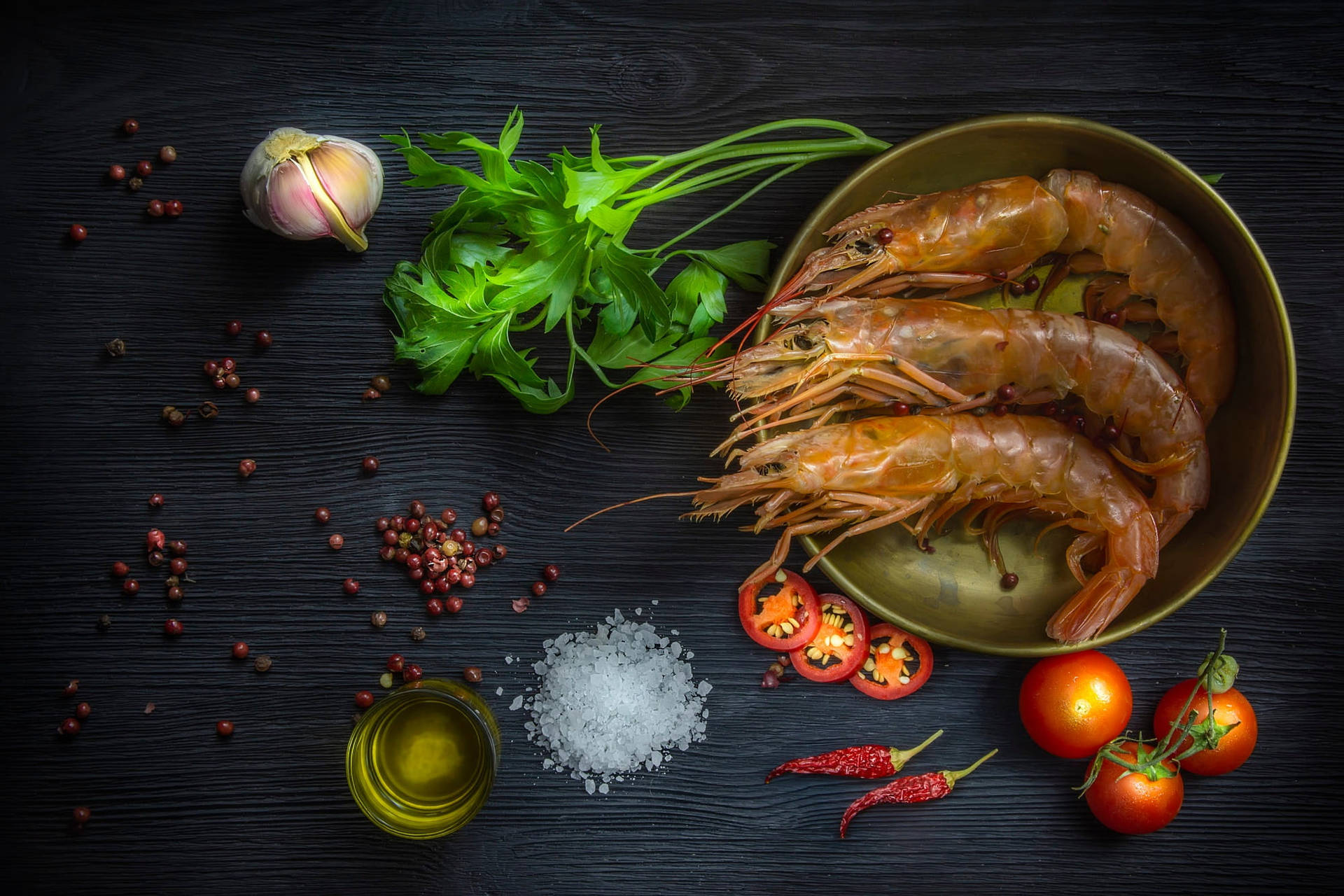 Prawns With Herbs And Spices