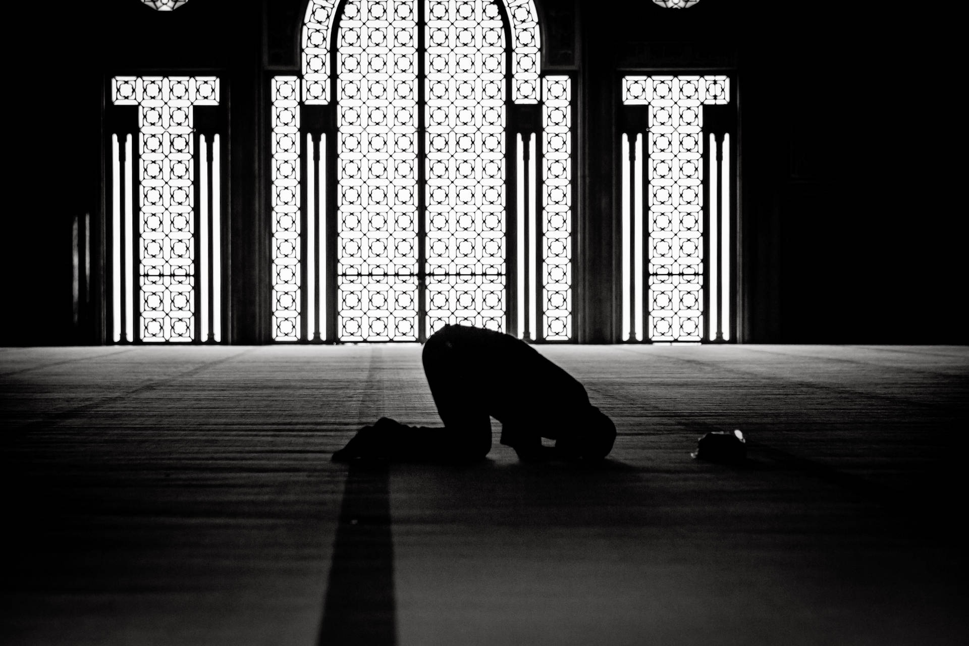 Prayer Dark Mosque Kneeling