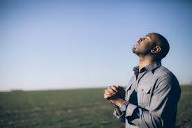 Prayer Man Praying Grassland