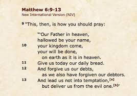 Prayer Matthew Lords Prayer