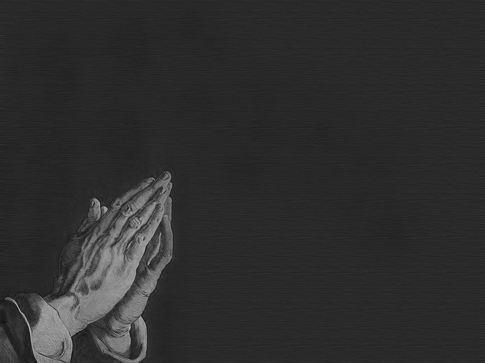 Prayer Monochrome Dark Hands Background