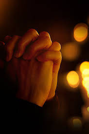 Prayer Phone Hands Yellow Lights