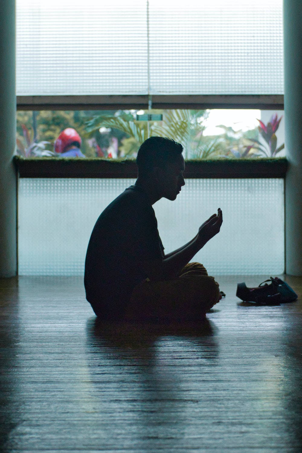 Praying Islamic Boy Silhouette