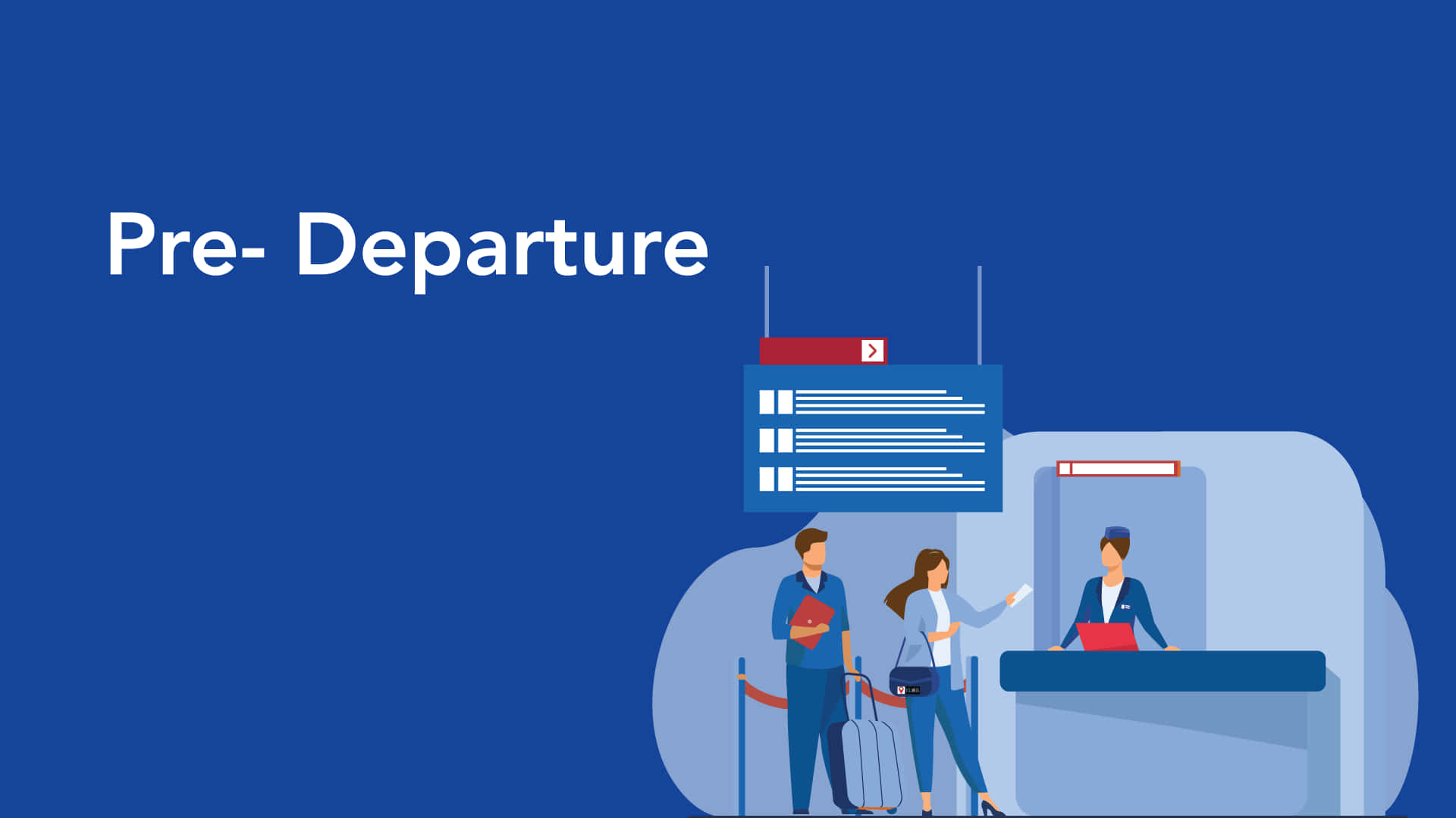 Pre Departure Procedure In Airports Ilustration Background