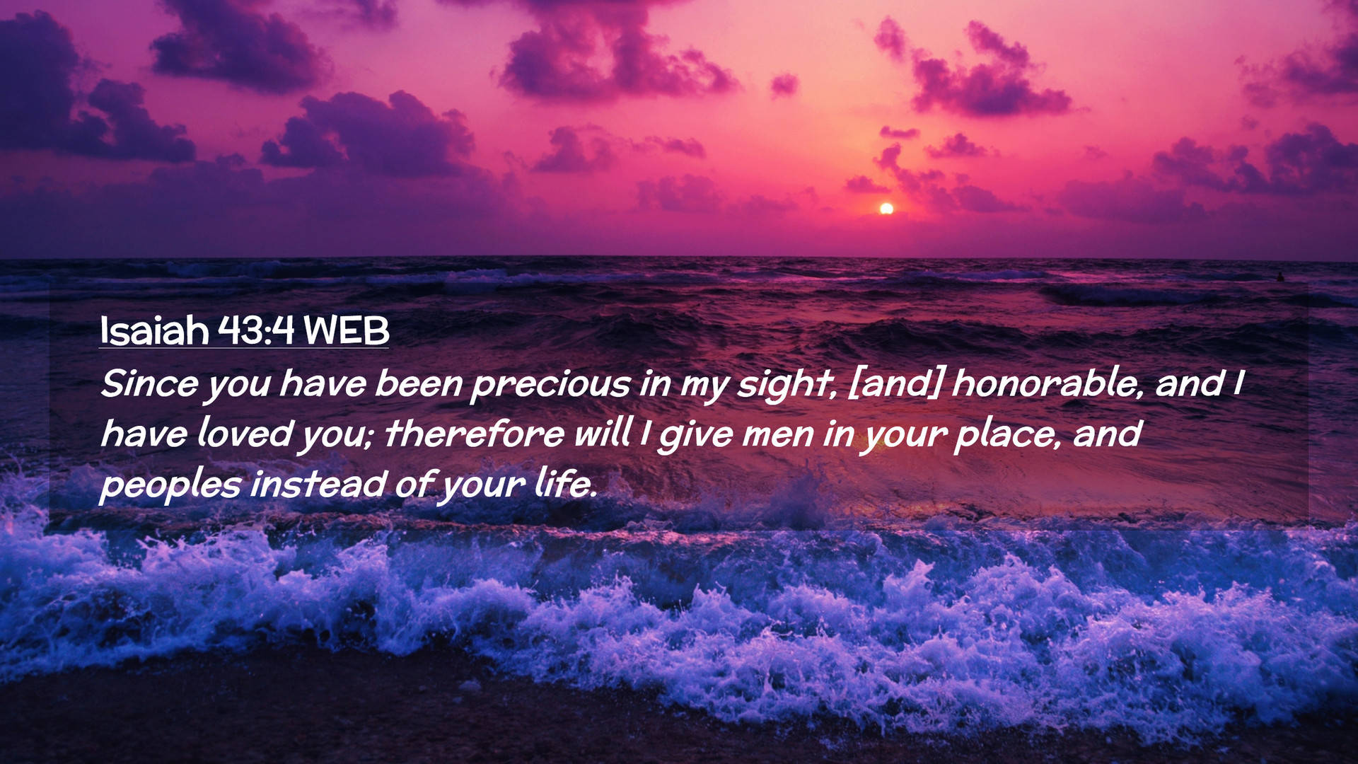 Precious Bible Verse With Sunset Photo Background