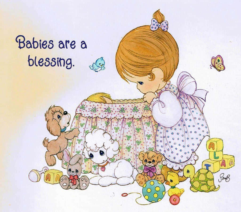 Precious Moments Babies Are A Blessing Background