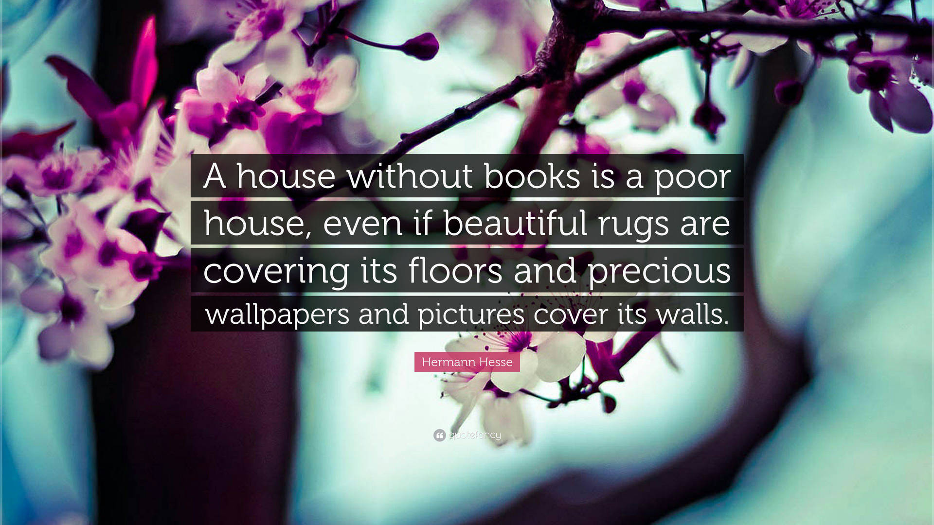 Precious Quote On Cherry Blossom Photo Background