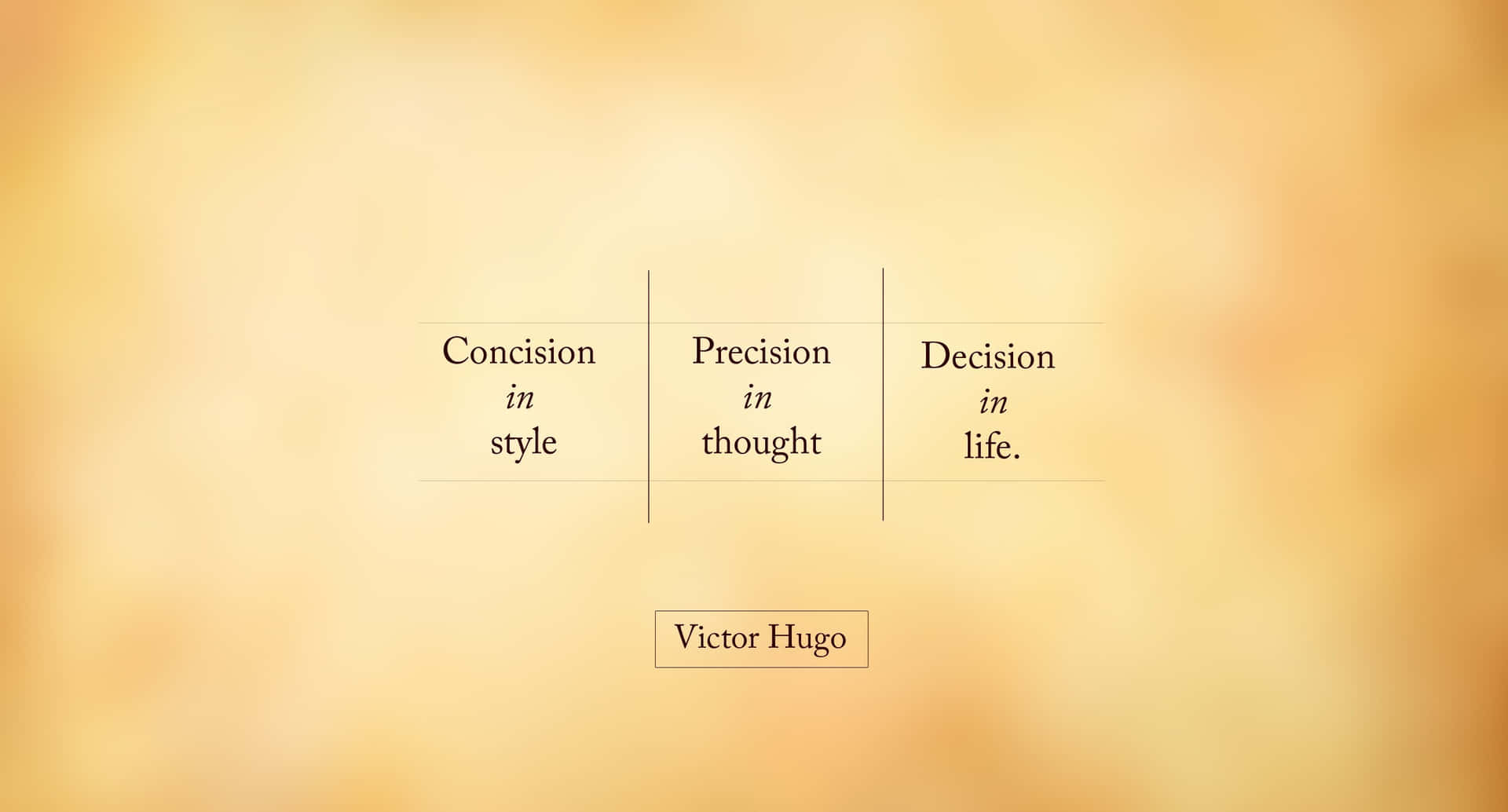 Precise In Thought Victor Hugo Quote