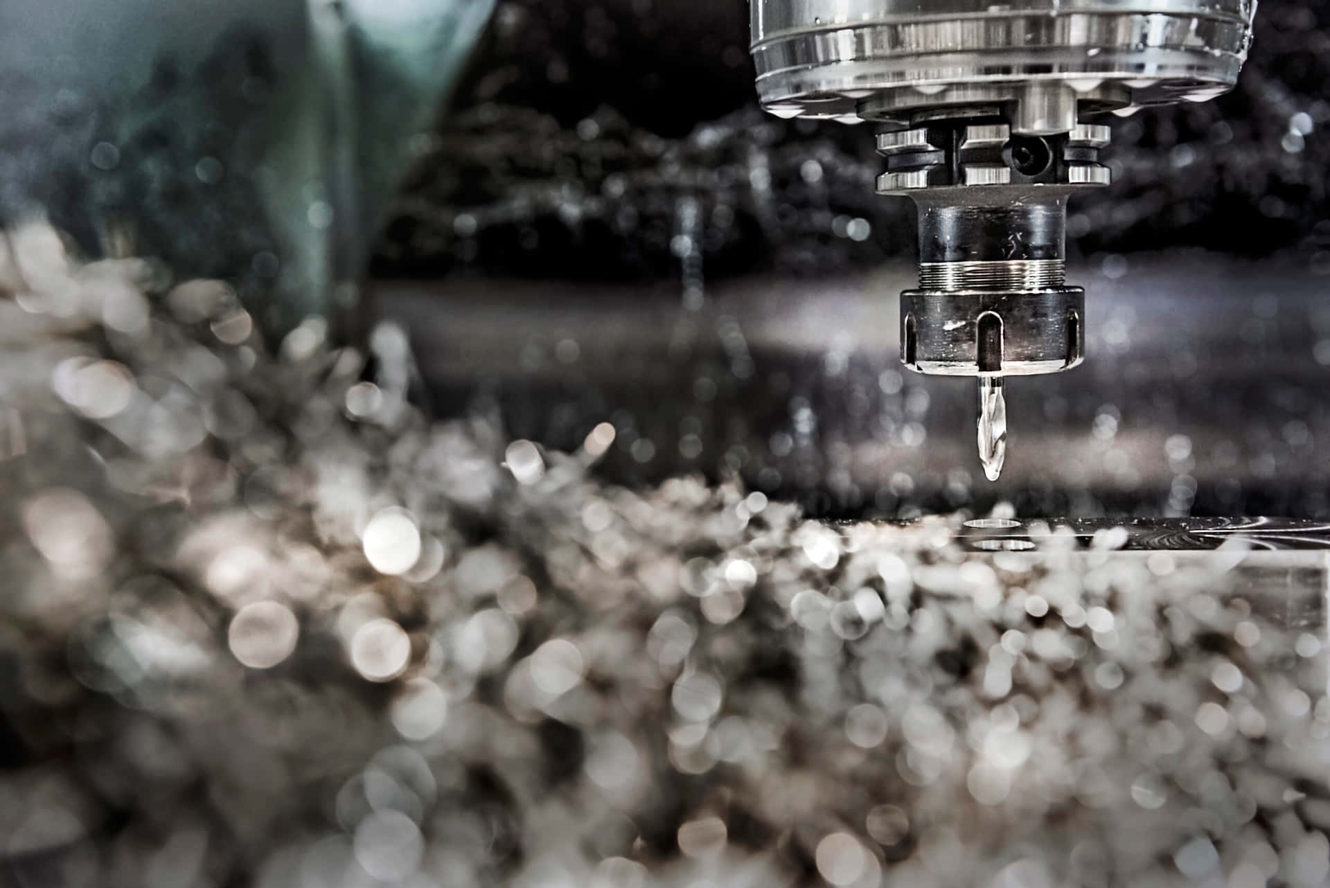 Precision Manufacturing With Machining Background