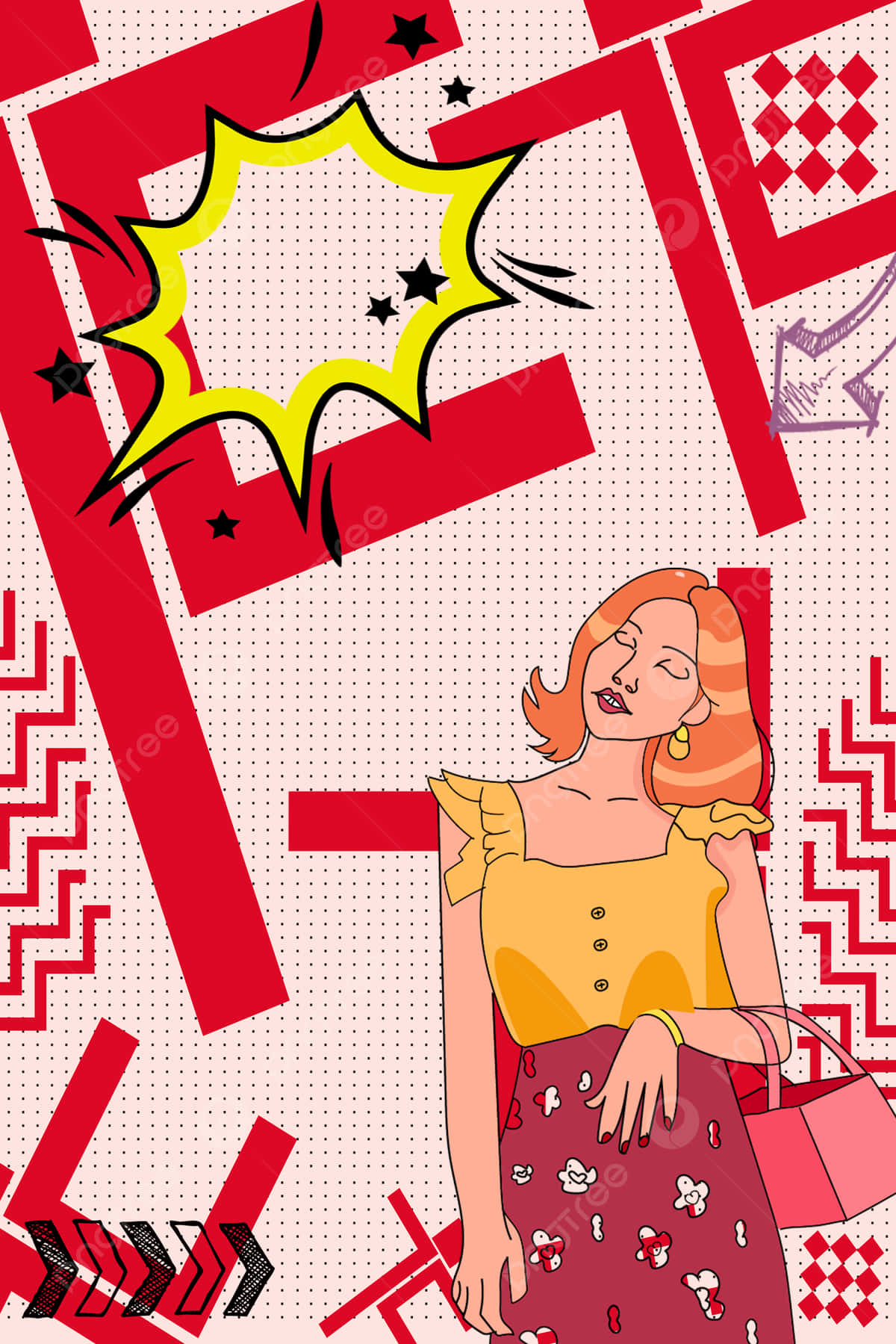 Preemptive Concept In A Pink Artwork Background