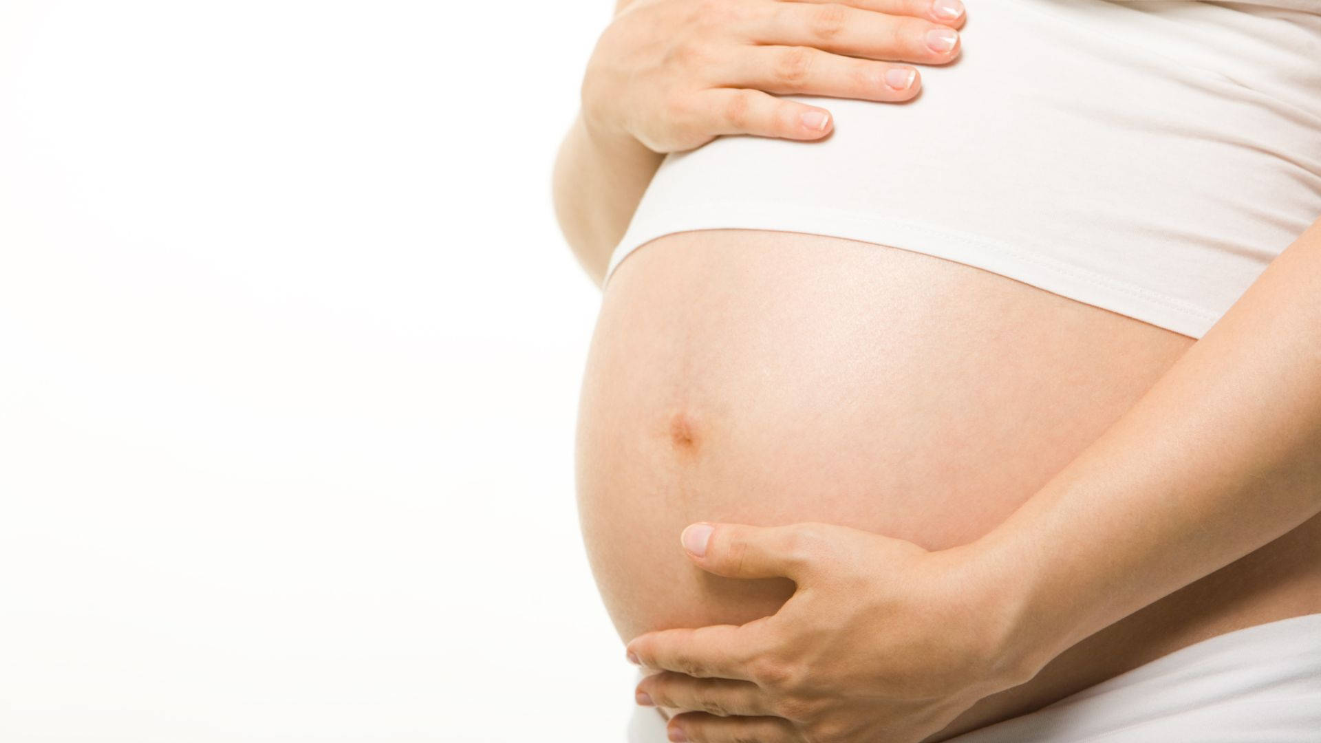 Pregancy Woman Wearing White Clothes