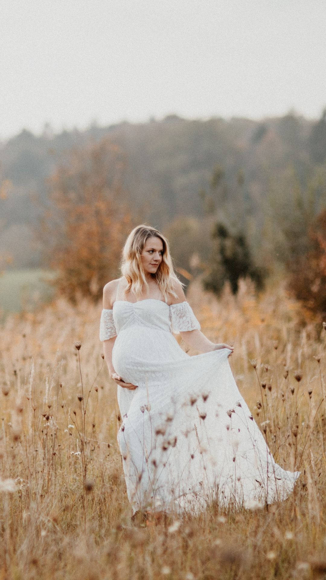 Pregnancy Field Grasses Background