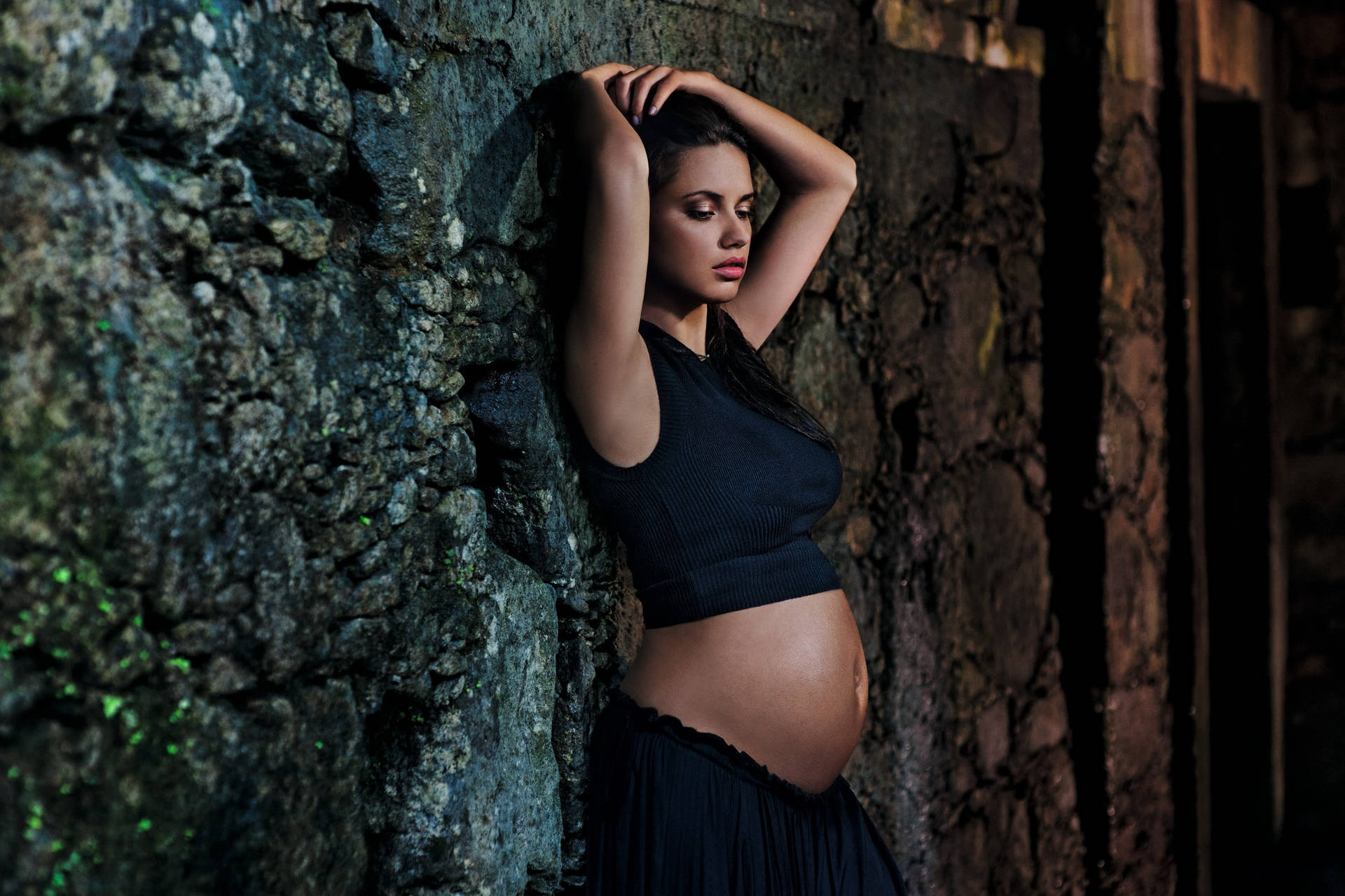 Pregnant Adriana Lima Photoshoot Background