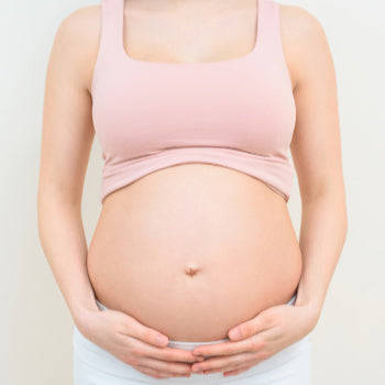 Pregnant Belly Pink Tank Top Background