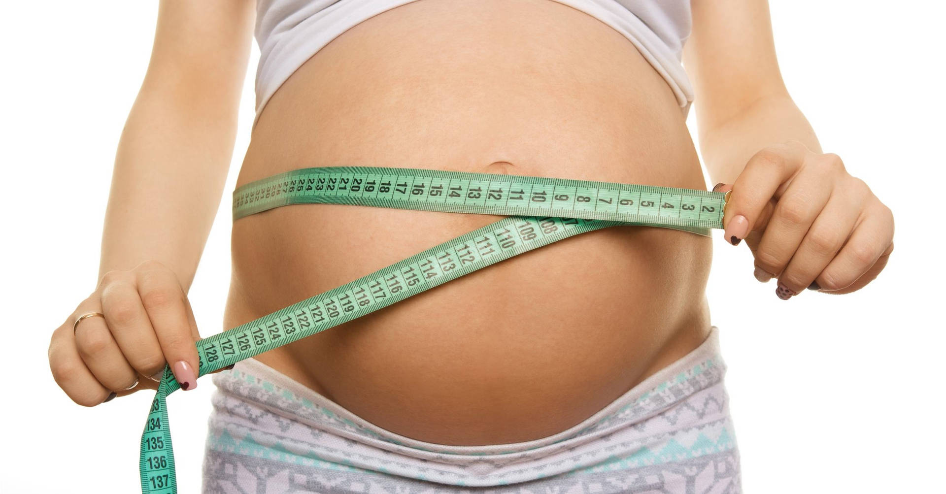 Pregnant Belly Tape Measure Stomach Background