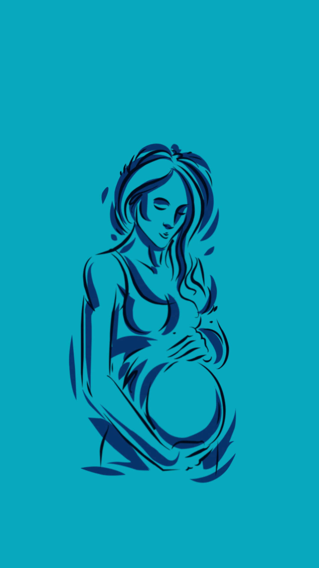 Pregnant Sketch Art Background