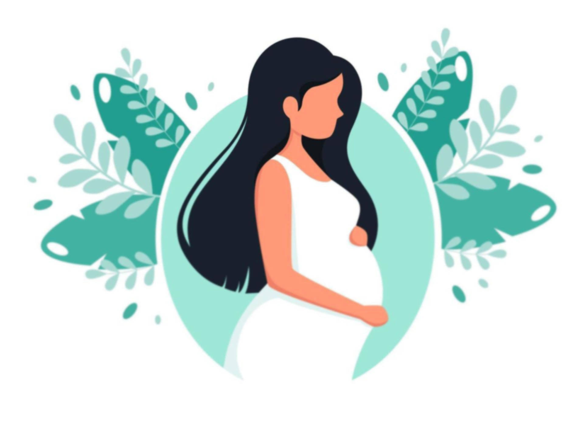 Pregnant Vector Art Background