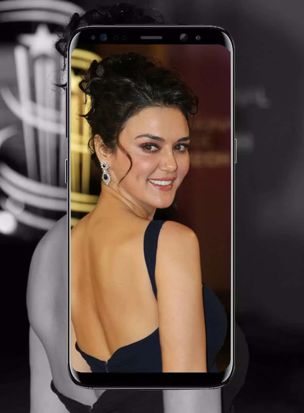 Preity Zinta Radiates Radiance In Her Pure White Dress. Background