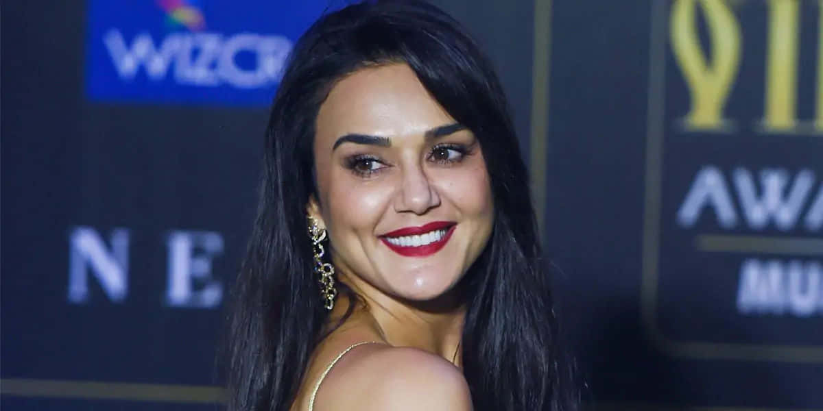 Preity Zinta Widescreen Looking Back Background