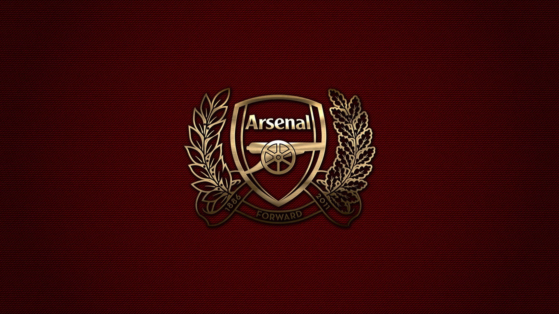 Premier League Gold Arsenal Emblem Background