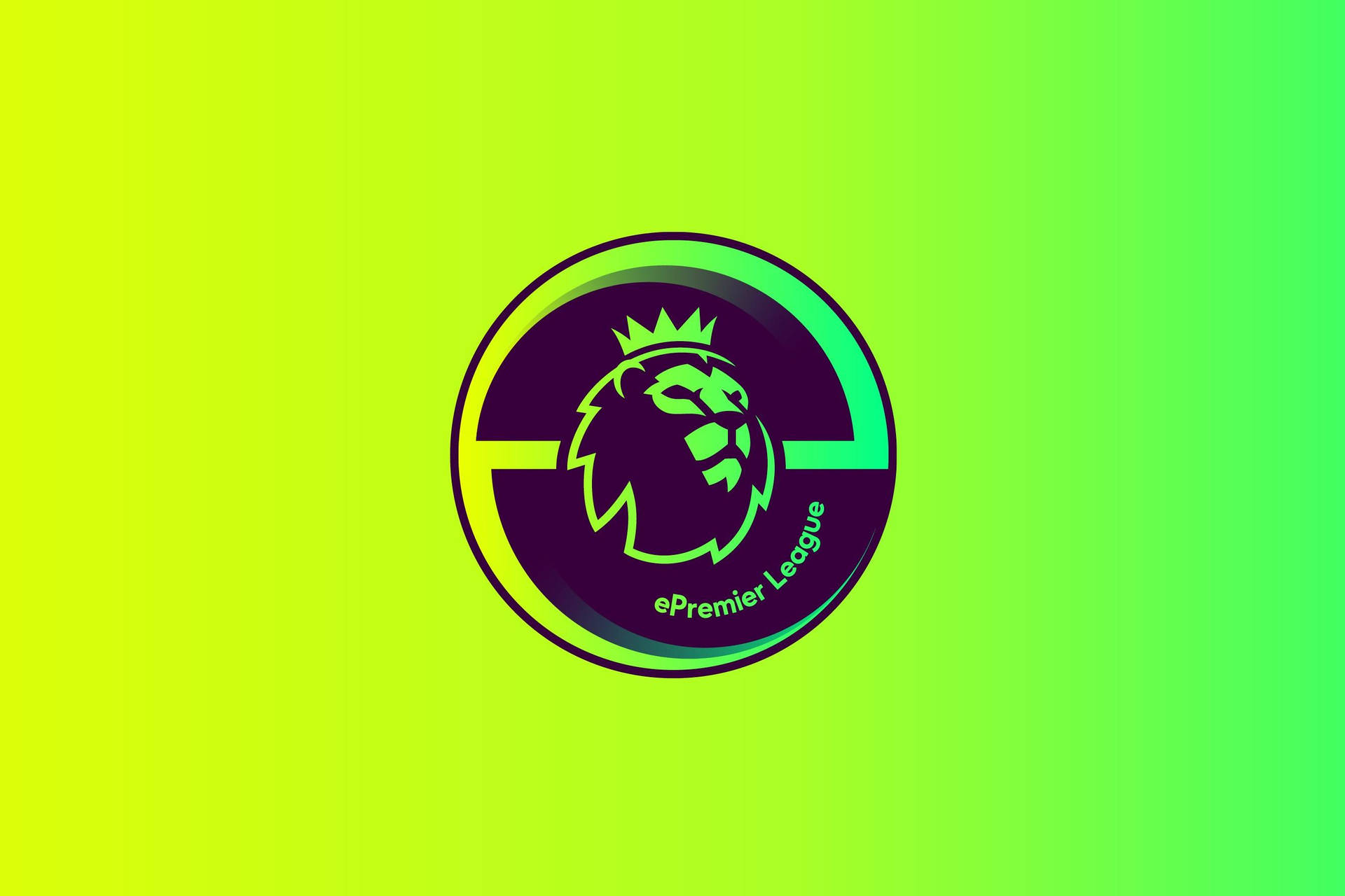 Premier League Logo In Yellow Green Background