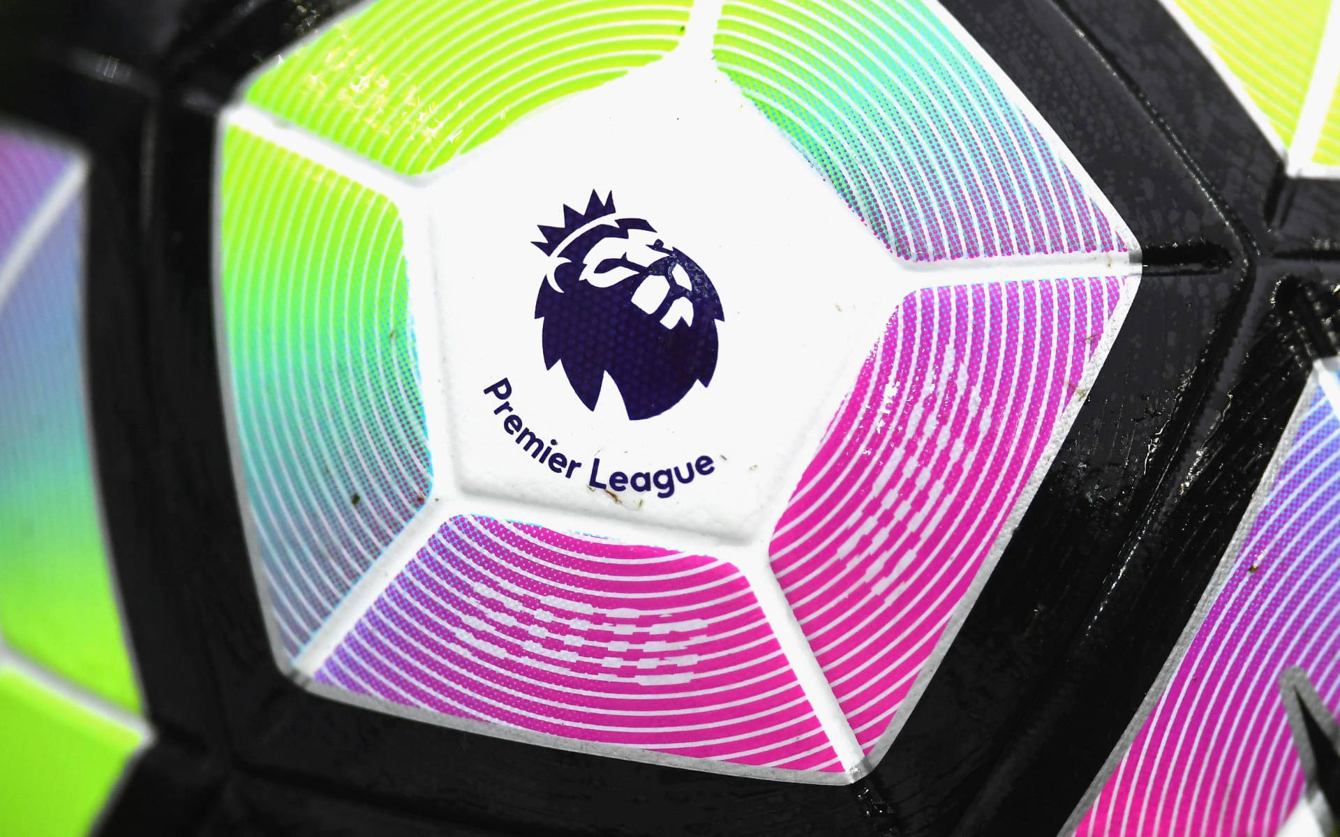 Premier League Logo On Soccer Ball Background