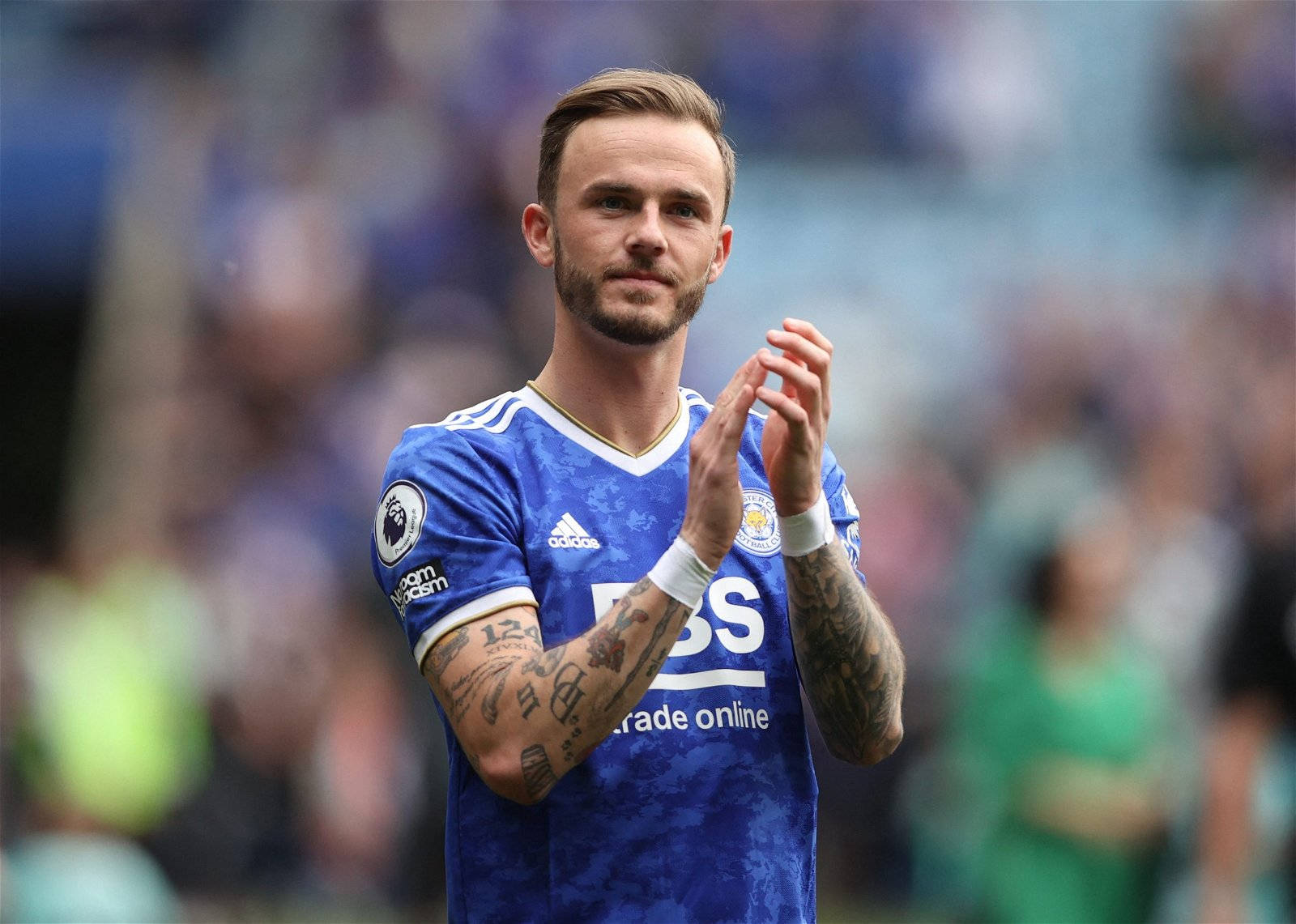 Premier League Star, James Maddison, Applauding On The Field