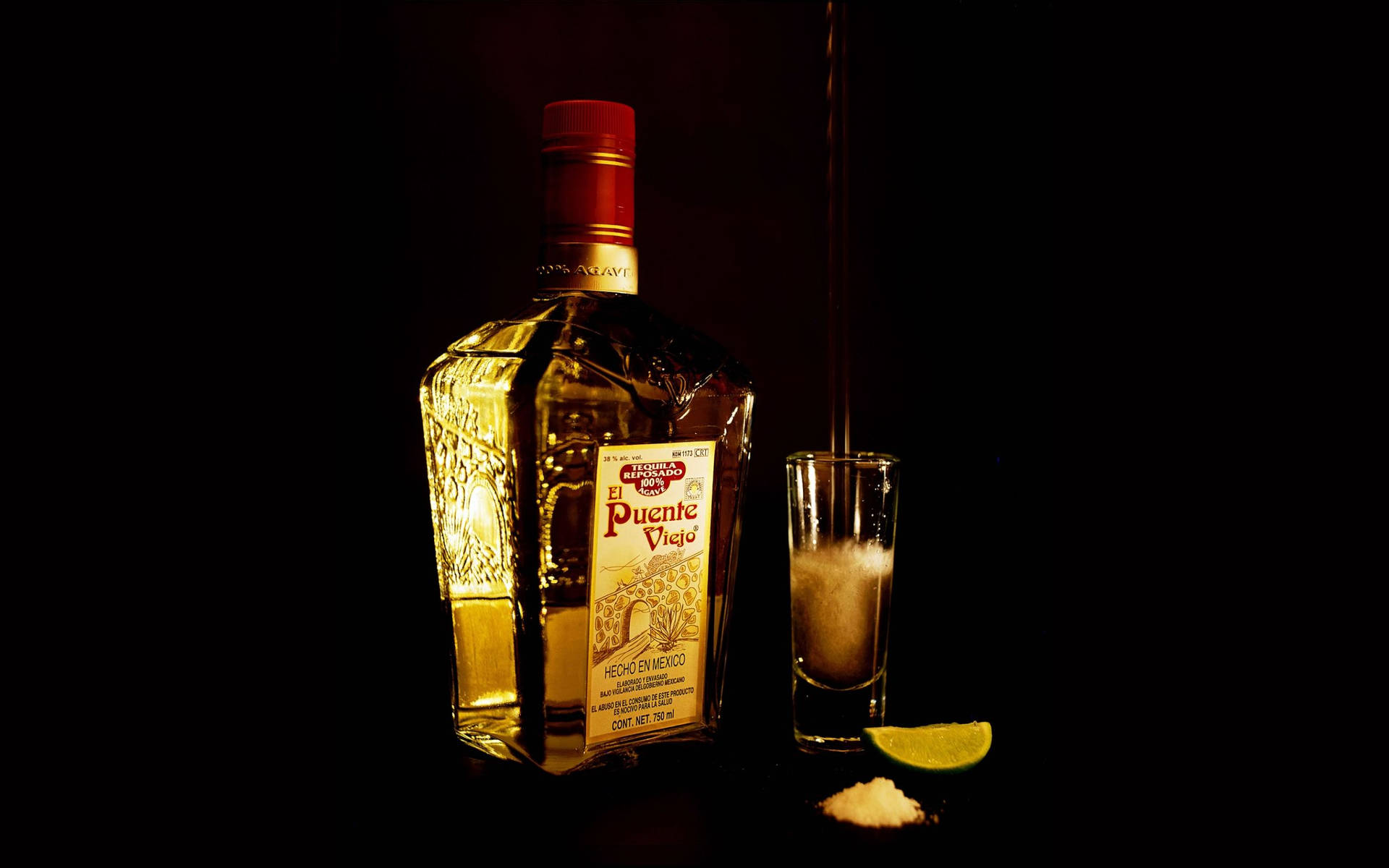 Premium Aged El Puente Viejo Tequila Bottle