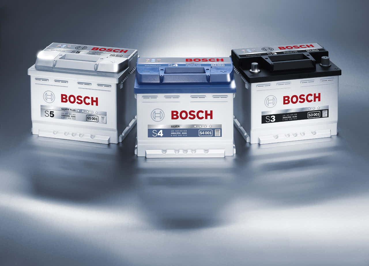 Premium Bosch Car Batteries Background