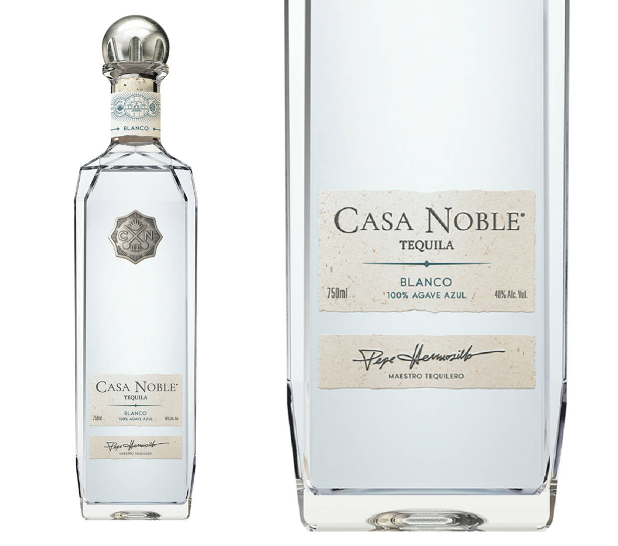 Premium Casa Noble Blanco Tequila In A Sophisticated Setting Background