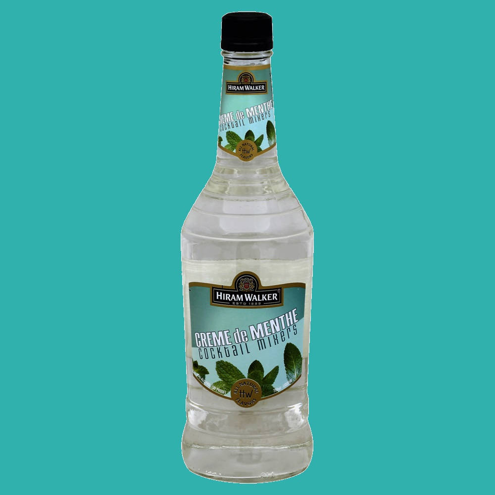 Premium Hiram Walker Creme De Menthe Bottle Serving Cocktail Mixers