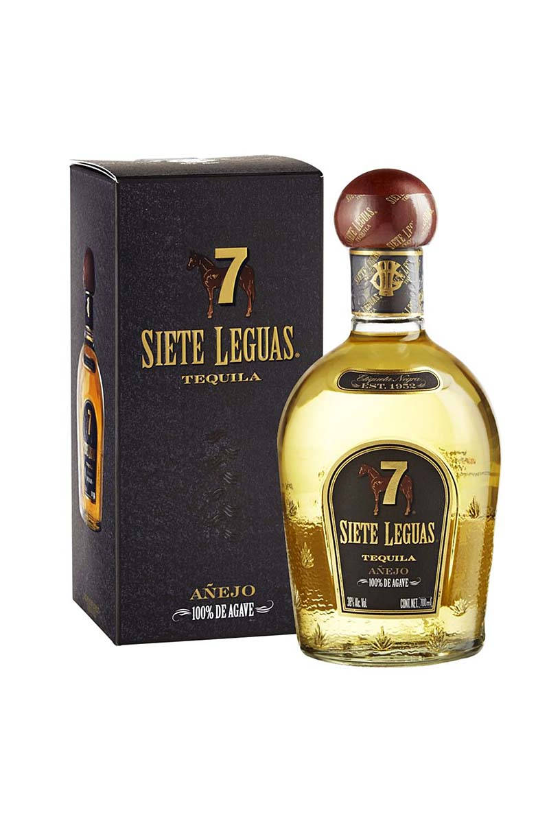 Premium Siete Leguas Tequila Anejo Bottle Background