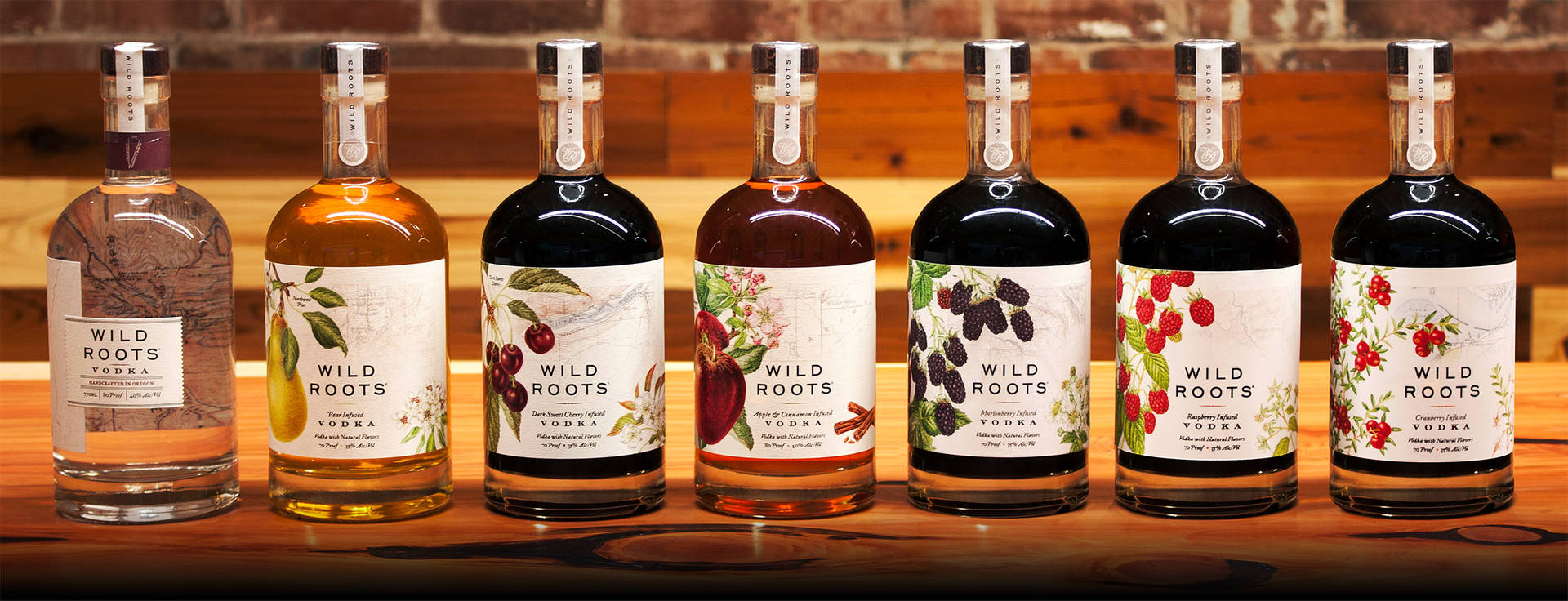 Premium Wild Roots Spirits Vodka Bottle