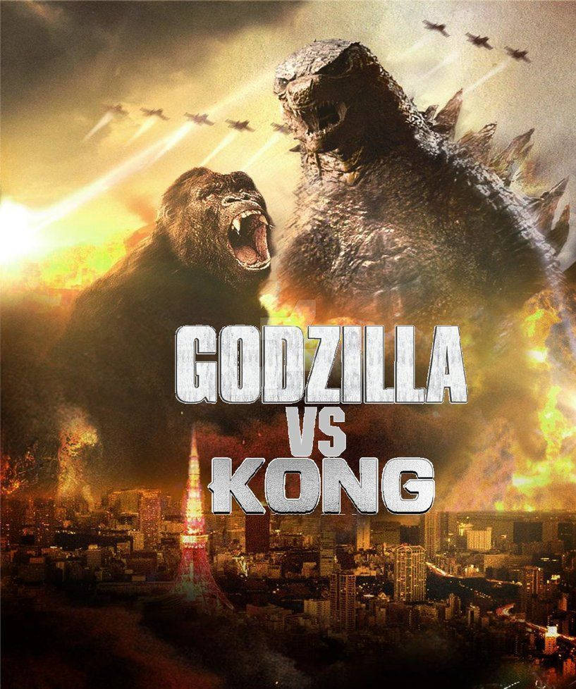 Prepare For An Epic Showdown In Godzilla Vs Kong Background