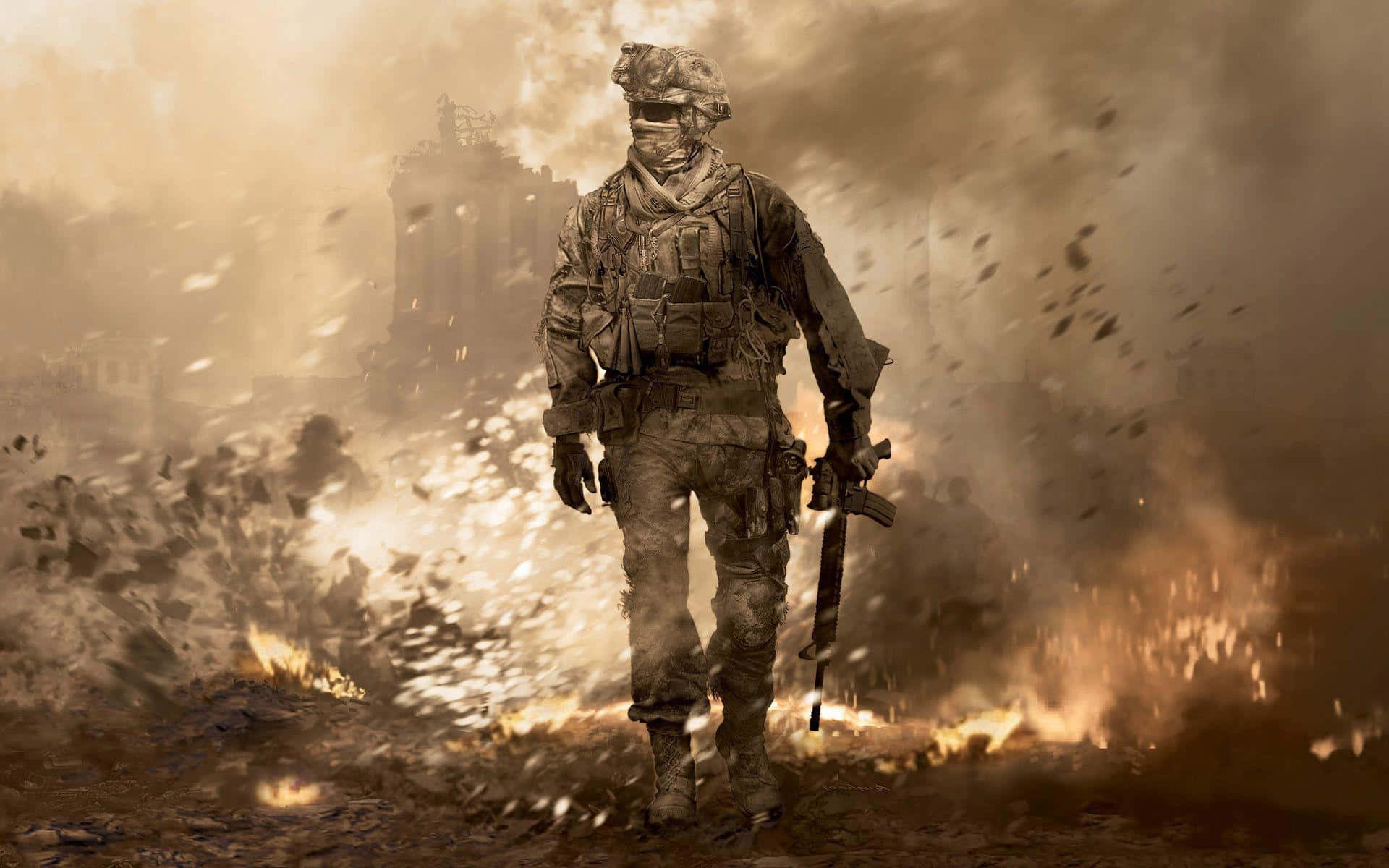 Prepare For An Intense Experience With Call Of Duty Modern Warfare Hd Background