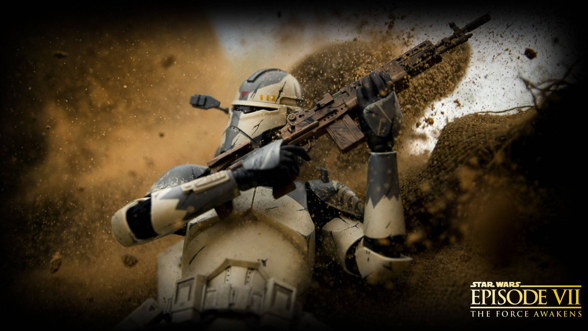 Prepare For Battle - Clone Trooper In Raid On Enemy Stronghold Background