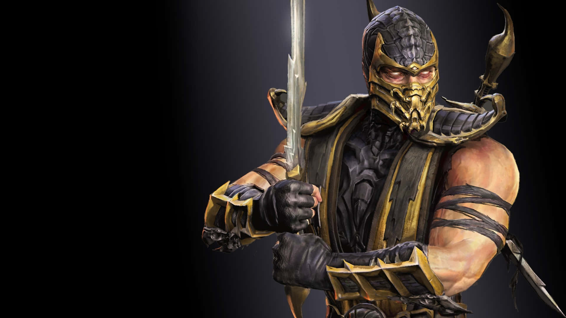 Prepare For Battle With Scorpion From Mortal Kombat Background