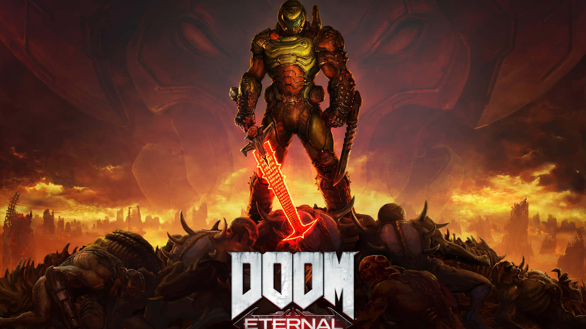 Prepare To Fight In The Ultimate Battle Of Doom Eternal In Breathtaking 4k Resolution Background
