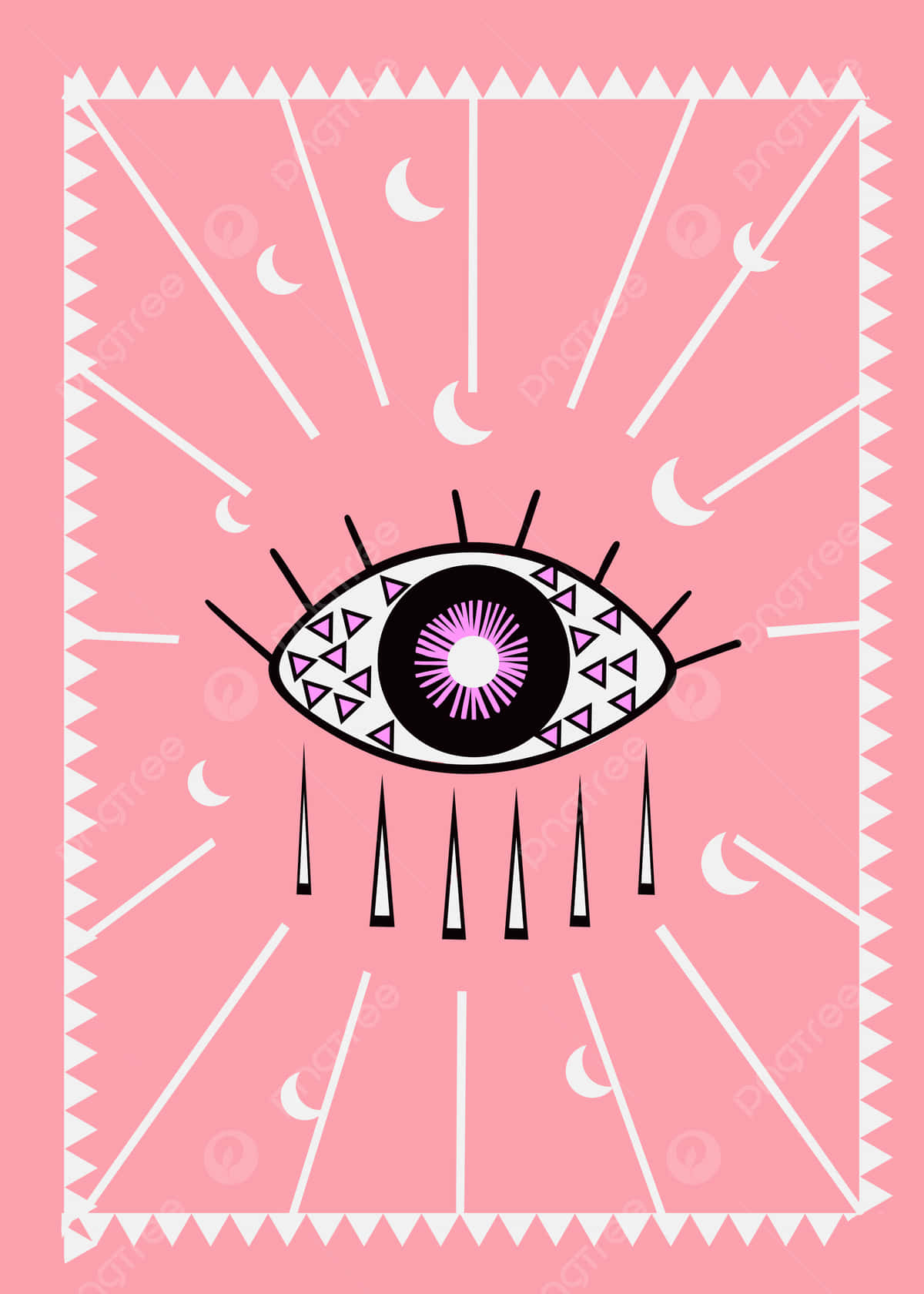 Preposterous Moons And Eyes Background