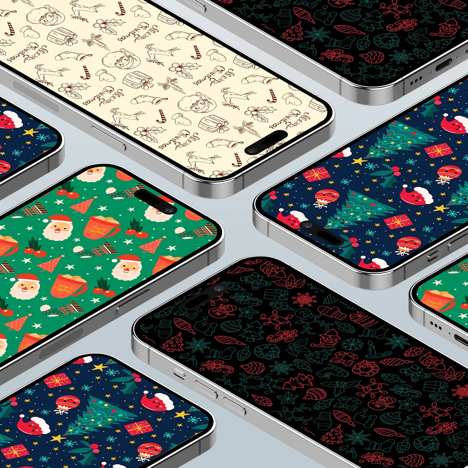 Preppy Christmas Iphone Screen Background