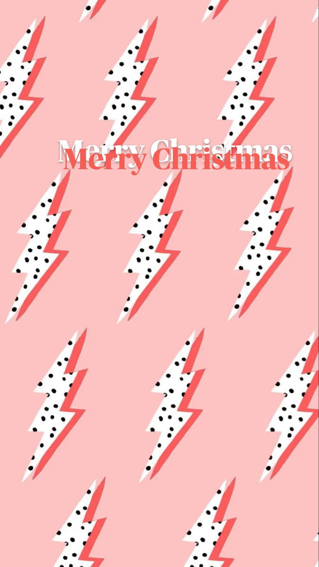Preppy Christmas Lightning Pattern Background
