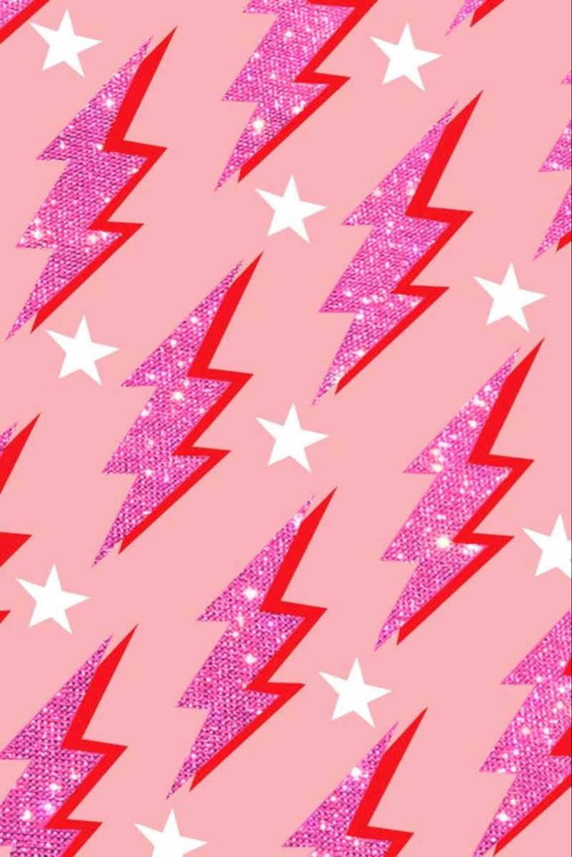 Preppy Glitter Lightning Background