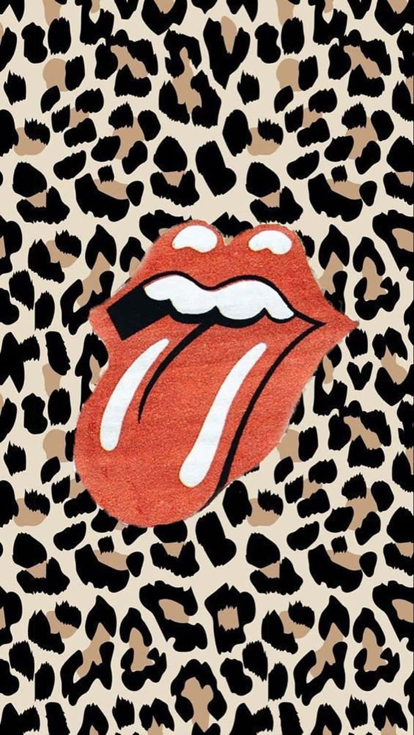 Preppy Lip In Cute Cheetah Print Background