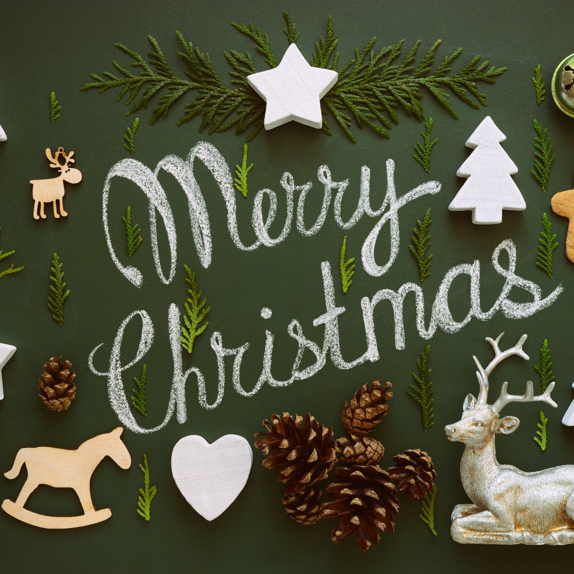 Preppy Merry Christmas Banner Background