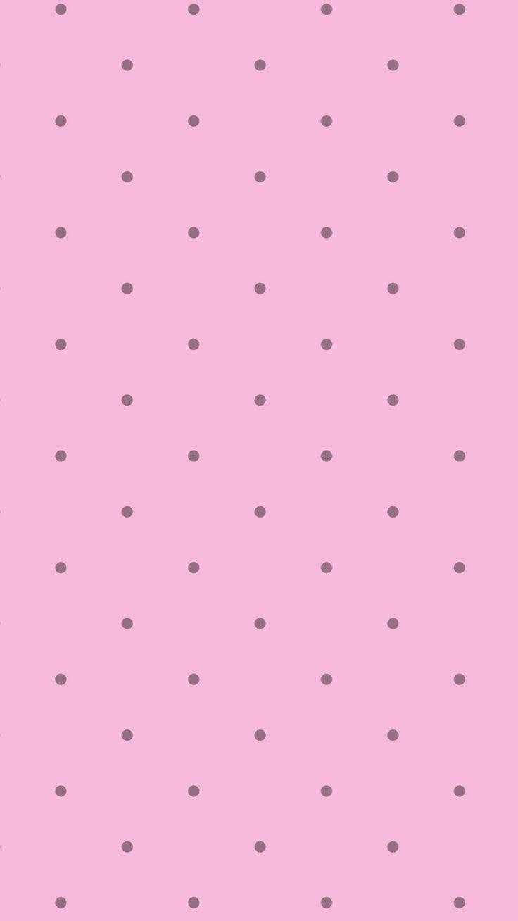 Preppy Pink Polka Dots Background