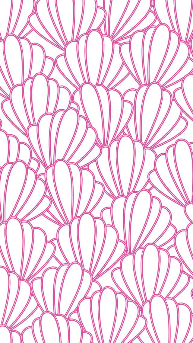 Preppy Pink Shells Background