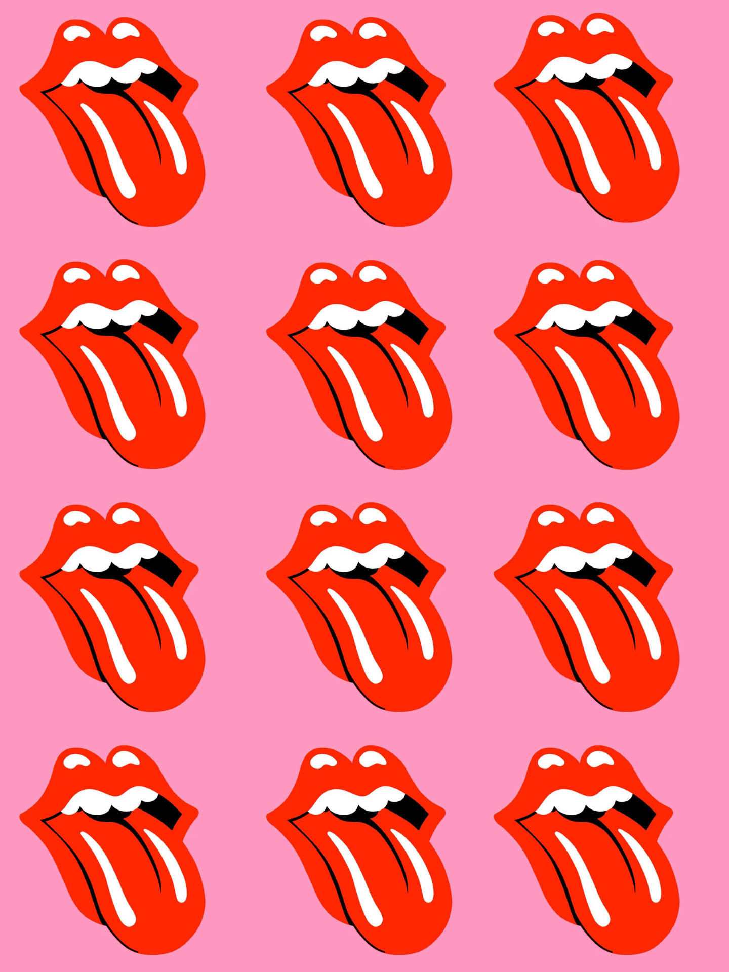 Preppy Rolling Stones Pattern Background