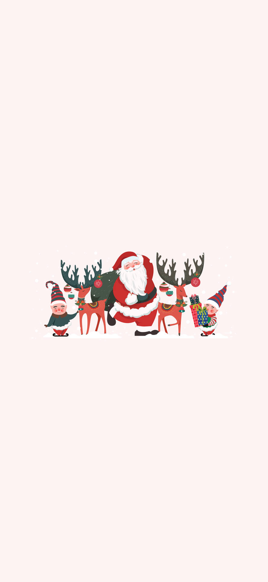 Preppy Santa Claus Christmas Background