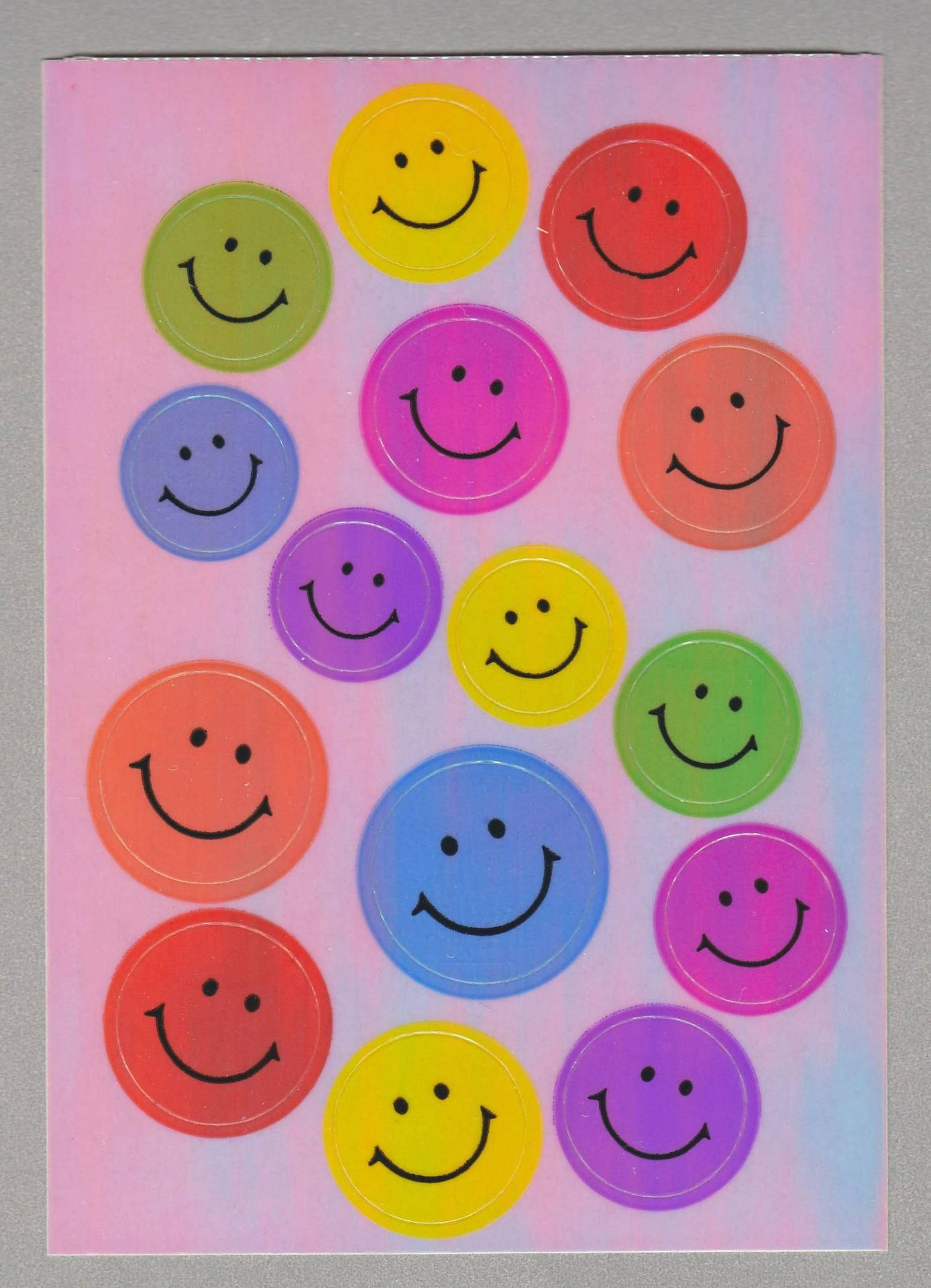 Preppy Smiley Face Colorful Frame Background