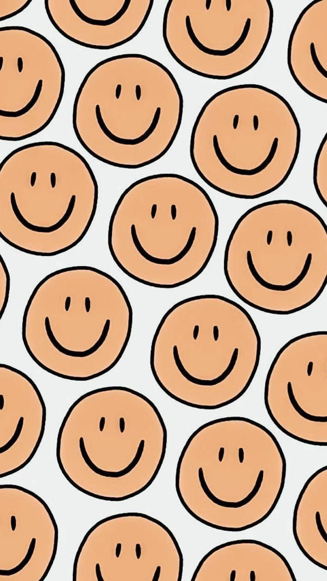 Preppy Smiley Face Equal Pattern Background
